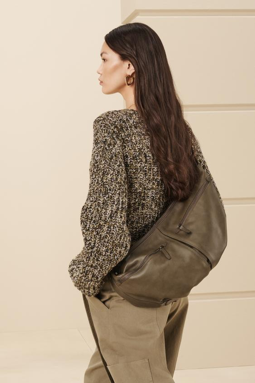 ZARA СВИТЕР С V-ОБРАЗНЫМ ВЫРЕЗОМ, ЗЕЛЕНЫЙ