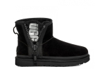 UGG Classic Mini Zipper Tape Logo Boot Black