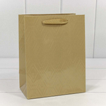 Пакет подарочный 18х23х10см Премиум "Элегант" (Золотой)