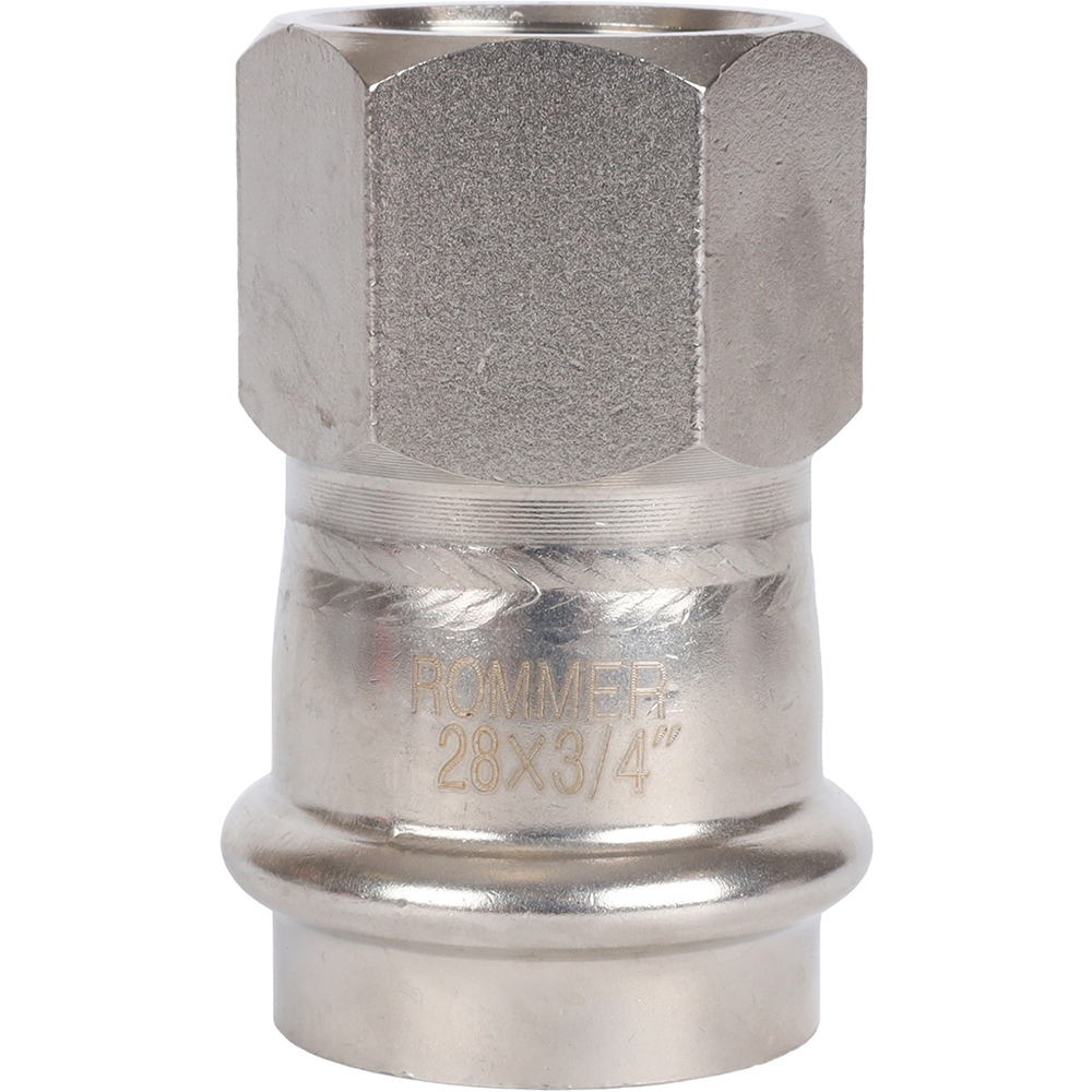 ROMMER Переходник с ВР 28x3/4" из нержавеющей стали прессовой