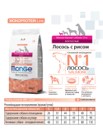 Сухой корм Monge Dog Speciality Line Monoprotein Extra Small для взрослых собак миниатюрных пород, лосось с рисом 2,5 кг