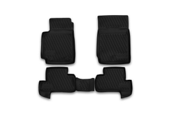 Коврики Standard, в салон SUZUKI Grand Vitara 3D, 2005- , 4 шт. (полиуретан, чёрные) Element.CARSZK00007