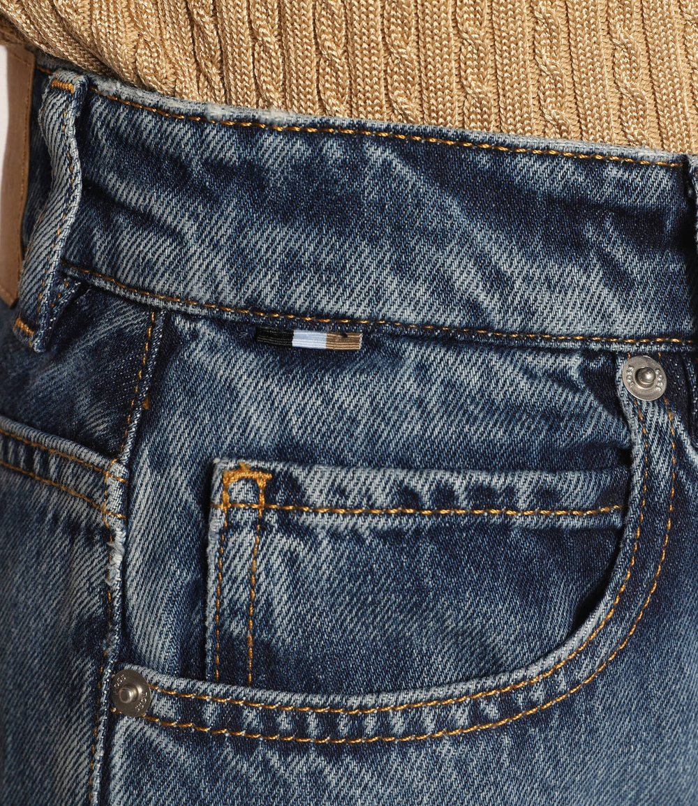 джинсы modern wide 2.0 BOSS BLACK - темно-синий(50477494)