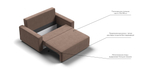 Диван Норд двухместный Велюр Монолит мокко