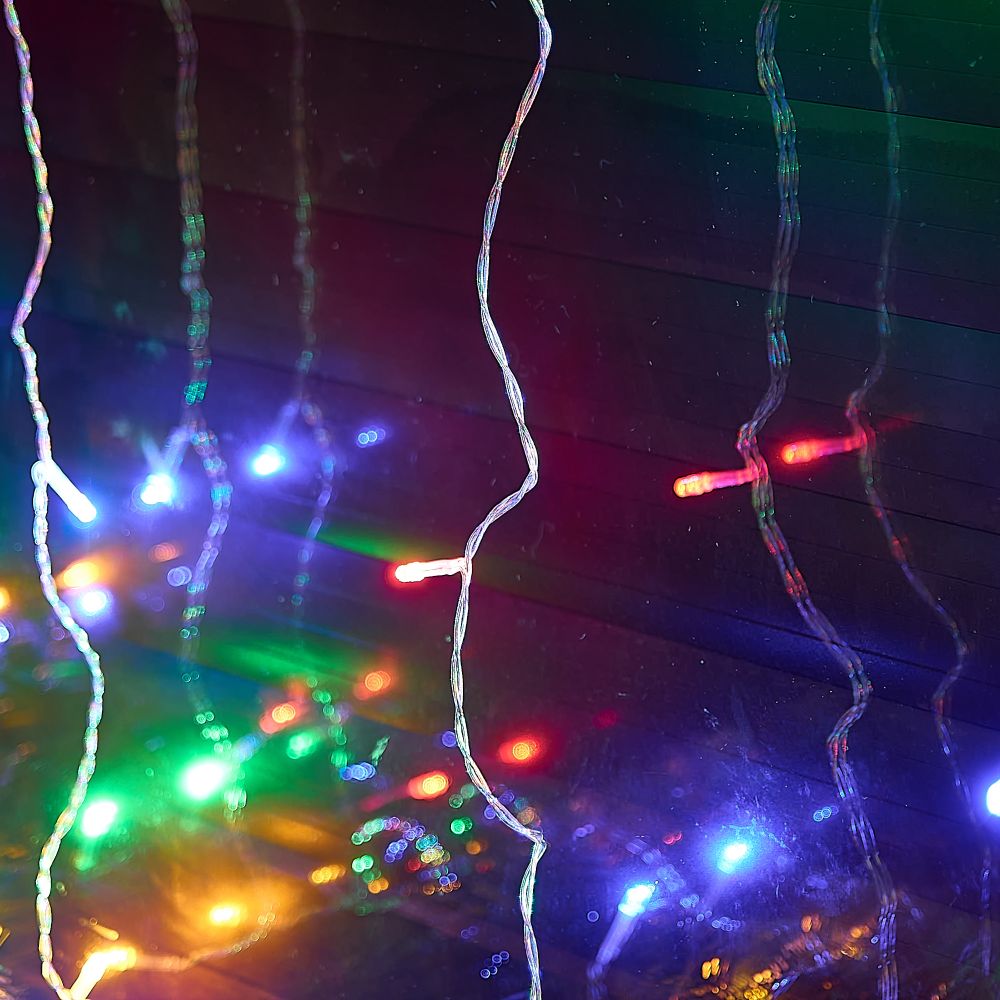 ULD-C3030-192-DTA MULTI IP20 Занавес светодиодный. 3х3м. 192 светодиода. Разноцветный свет. Провод прозрачный. TM Uniel