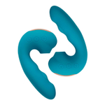 Голубой вибратор Tara с вакуумной стимуляцией и функцией постукивания (Цвет: голубой)