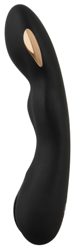 Черный вибратор-электростимулятор для точки G - 20,2 см. (Цвет: черный)