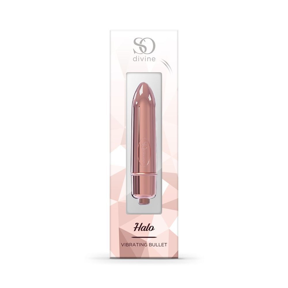 Розовая гладкая вибропуля So Divine Halo Bullet Vibrator - 8 см. (Цвет: розовый)
