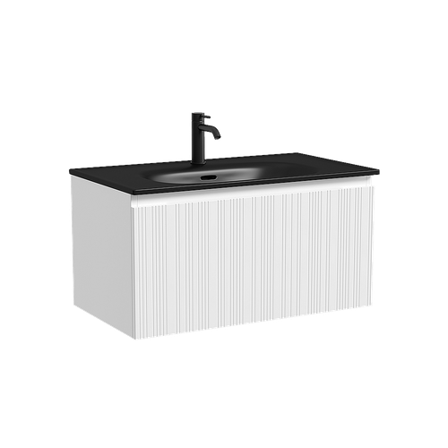 Тумба с раковиной Sancos CODE CD80W/CN13002MB 80 белая