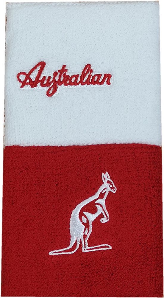 Напульсник теннисный Australian Wristband H8 2P - rosso/bianco