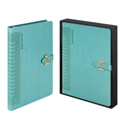 Ежедневник недатированный ESCALADA, А5+, 160 л., арт. 70580/ 10 ПРИСТИН МЯТНЫЙ (кожзам: 175x245 мм, твёрдый переплёт, материал обложки: искусственная кожа "Пристин", искусственная кожа "Снейк"; способ крепления блока: ниткошвейный; декор: блинтовое т