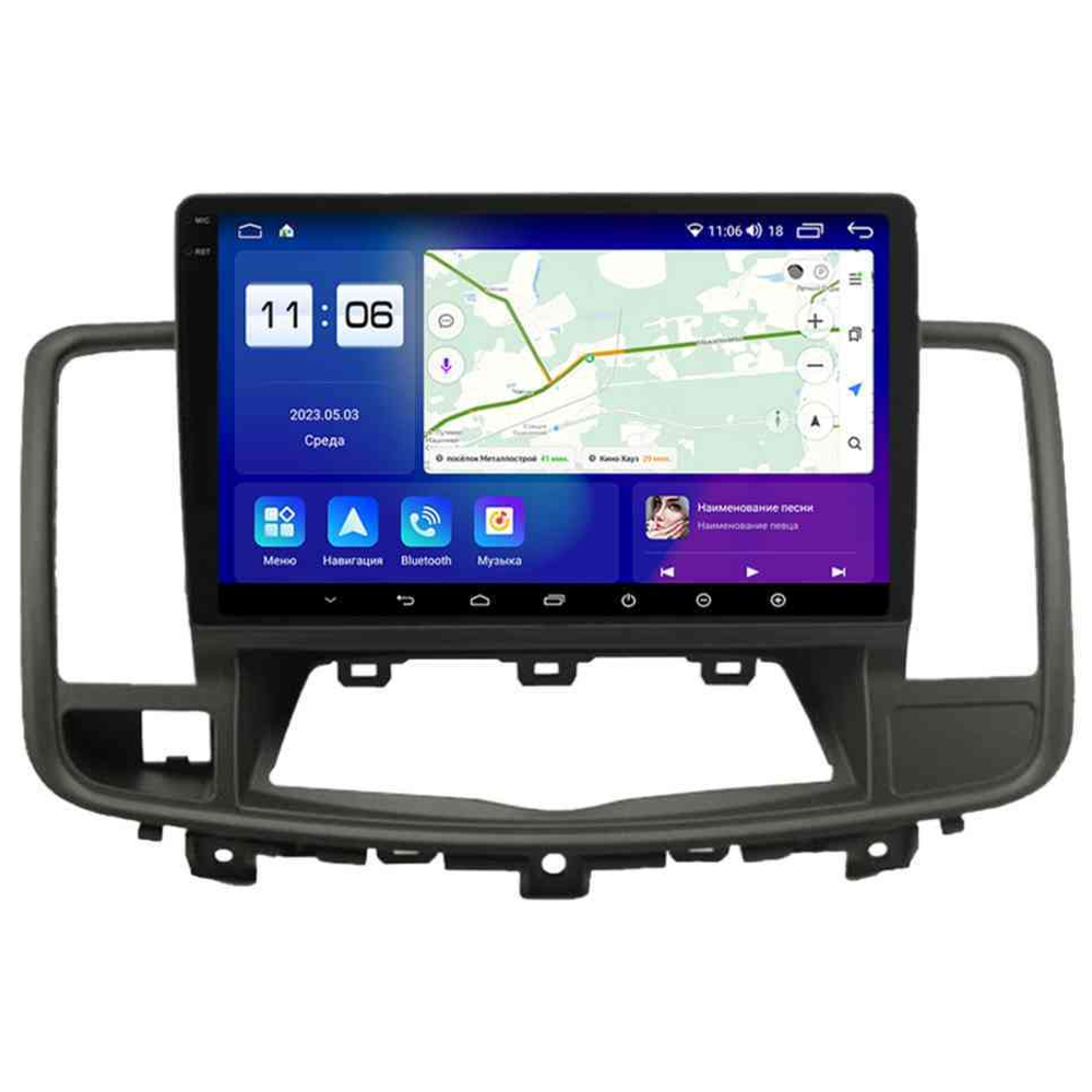 Магнитола для Nissan Teana J32 2008-2013 (взамен монохром экрана) - Parafar PF969RN2K на Android 13, QLED+2K, ТОП процессор, 4Гб+32Гб, CarPlay, 4G SIM-слот