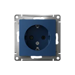 Розетка AtlasDesign 16А с заземл. механизм аквамарин SE ATN001143