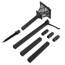 Светильник уличный ЭРА SL-PL155-PST а солнечной батарее пластик черный 155 см | Садовые декоративные светильники