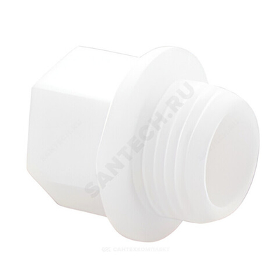 Заглушка (пробка) PP-R белая Дн 32х1" НР RTP (РосТурПласт) 10557