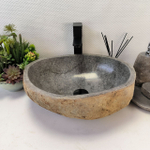 Раковина из речного камня RS-64112 (45*36*15) 0122