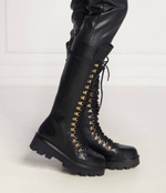 Кожаные офицерские сапоги TWINSET - черный(232TCT122)