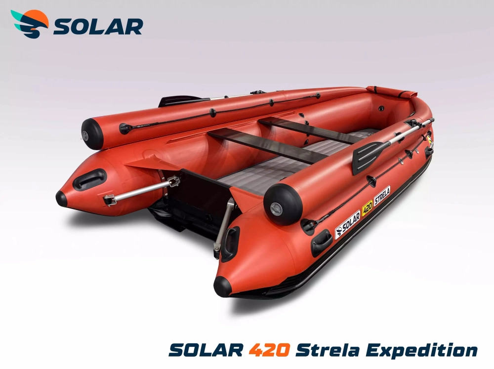 Лодка надувная моторная solar-420 strela jet tunnel (expedition)