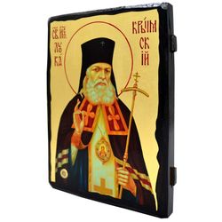 Святой Лука Крымский. Афонская икона под старину с мощевиком.