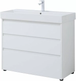 Тумба с раковиной Aquanet Nova Lite 302478 100 белый глянец