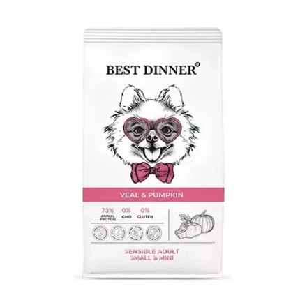 Best Dinner Adult Sensible собаки мини телятина-тыква 3 кг