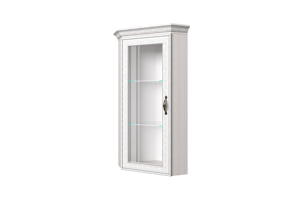 Шкаф с витриной 1VU, TIFFANY, цвет вудлайн кремовый