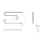 Полотенцесушитель MIXLINE SIMPLE М 50x50 1'' ПОЛИМЕР