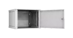 Шкаф настенный 9U, Ш600хГ600, металлическая дверь, цельнометаллические стенки, серый
