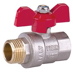 Кран ViEiR шаровый 1/2 ВН, кр. бабочка, никель (112/14) VR203-01