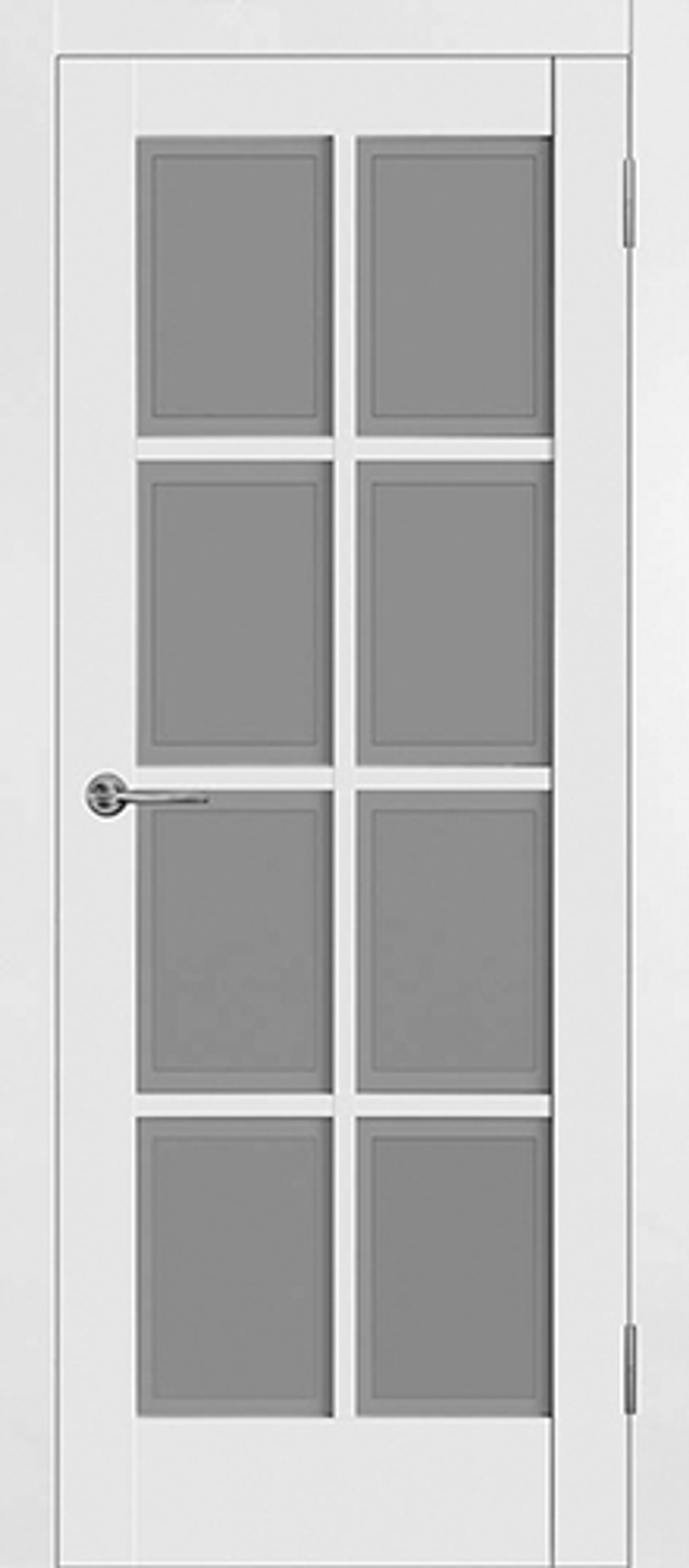 Межкомнатная дверь Turen Becker 101U ПО стекло мателюкс Белый матовый