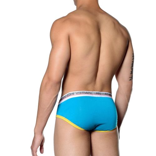 Мужские трусы брифы Andrew Christian Show-it-low-profile brief Blue yellow AC3-M081