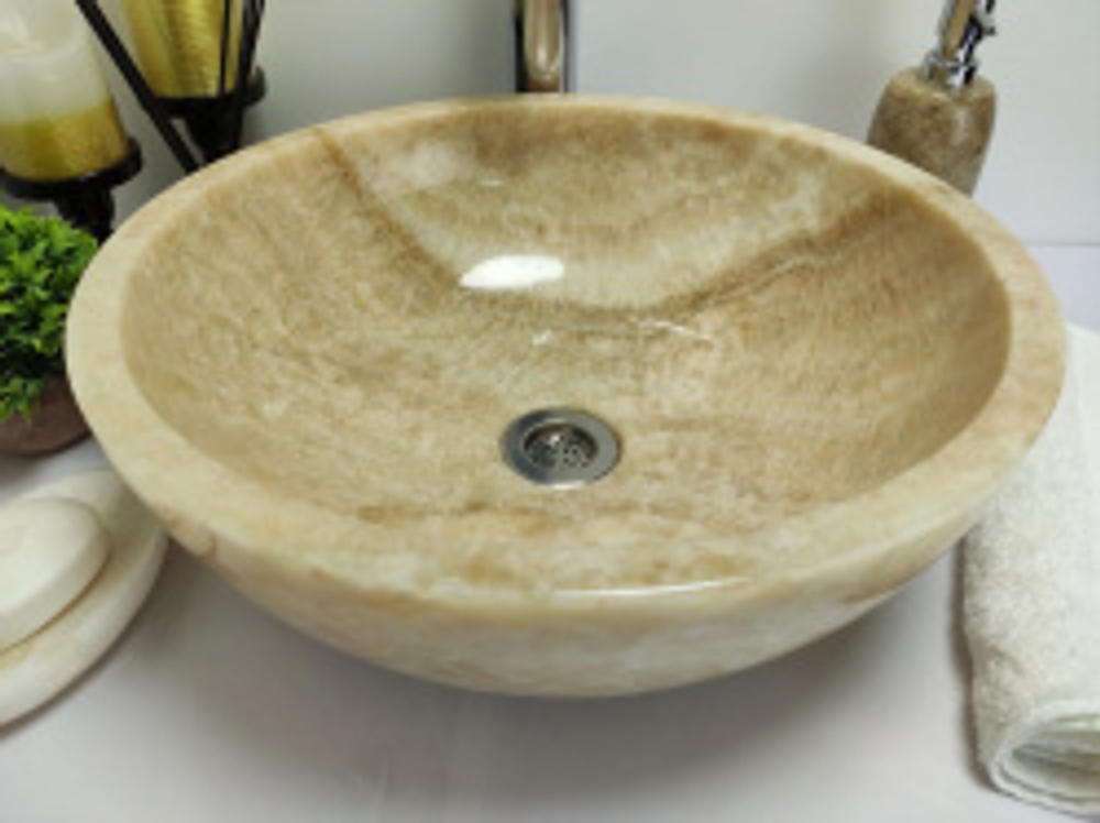 Раковина из оникса Bowl Yellow TinLip BO-60324 40*40*15