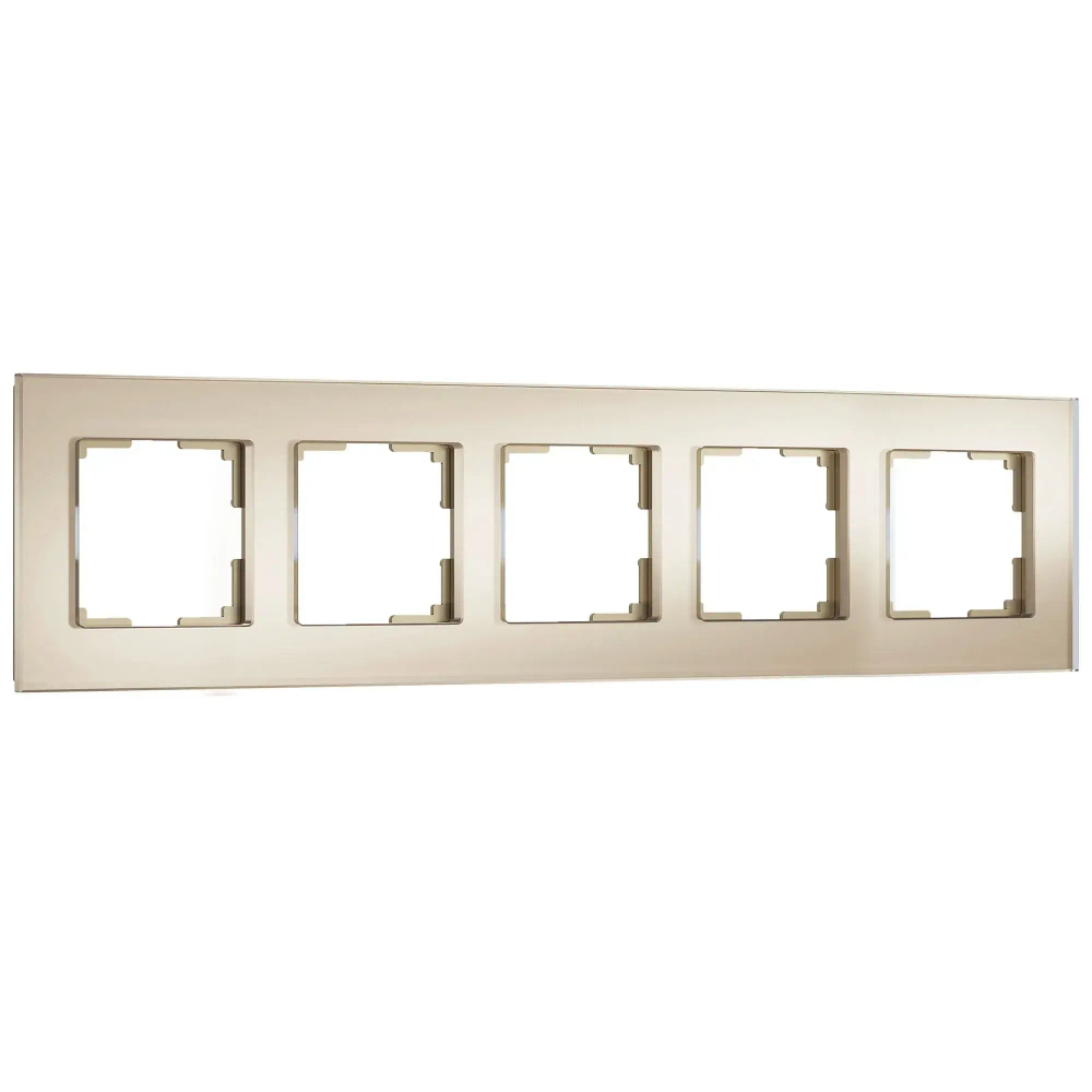 Рамка на 5 постов Senso (шампань, стекло soft-touch) W0053111