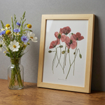 Картина из цветов “Маки большие”