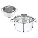 Кастрюля Mediano, объем 3,6 л, диа 20 см, из нерж стали с крышкой, ручки из нерж стали, ка