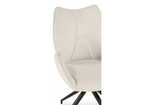 Стул на металлокаркасе Woodville Miranda 360 крутящийся beige, black, ножки черные