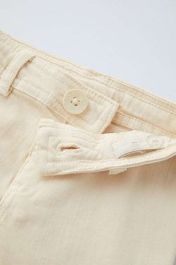 ZARA ДЖИНСЫ В МОРСКОМ СТИЛЕ, ЭКРЮ