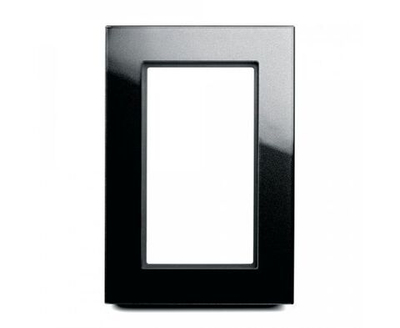 Рамка 2-местная (без перемычки), СТЕКЛО ГЛЯНЕЦ, серия Катрин Glance, GFR00-7012-05, черный, STEKKER 39571