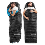 Спальный мешок Naturehike CW400 NH18C400-D с гусинным пухом, размер М, желтый, 6927595761700