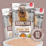 Нежное пюре со вкусом ягненка и с икрой летучей рыбы для кошек Деревенские лакомства 4х0,01кг Холистик Премьер 10 упаковок