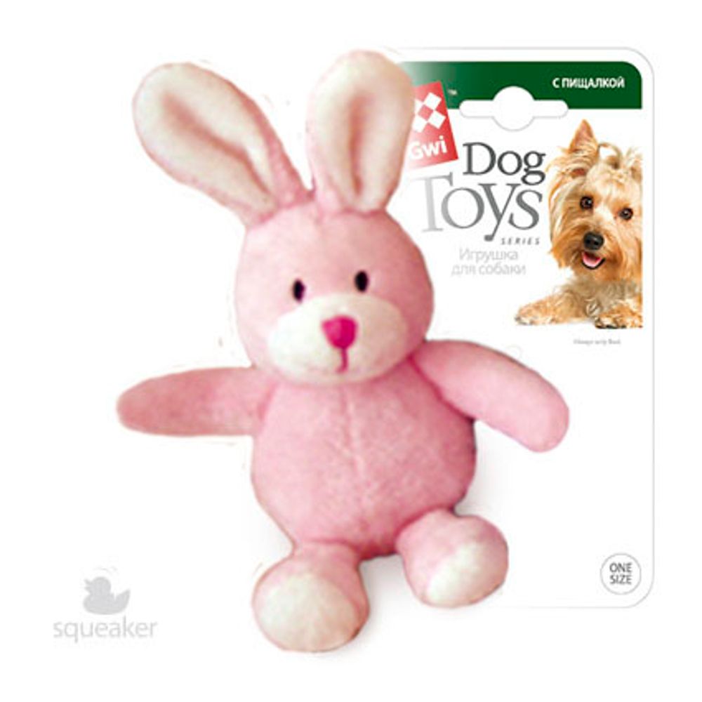 Gigwi PLUSH FRIENDZ игрушка для собак заяц с пищалкой 11 см