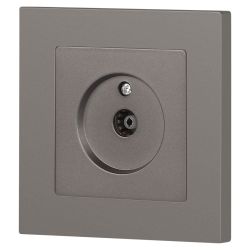 Розетка Intro Accent 6-301-09 TV одиночная, IP20, СУ, титан | Intro