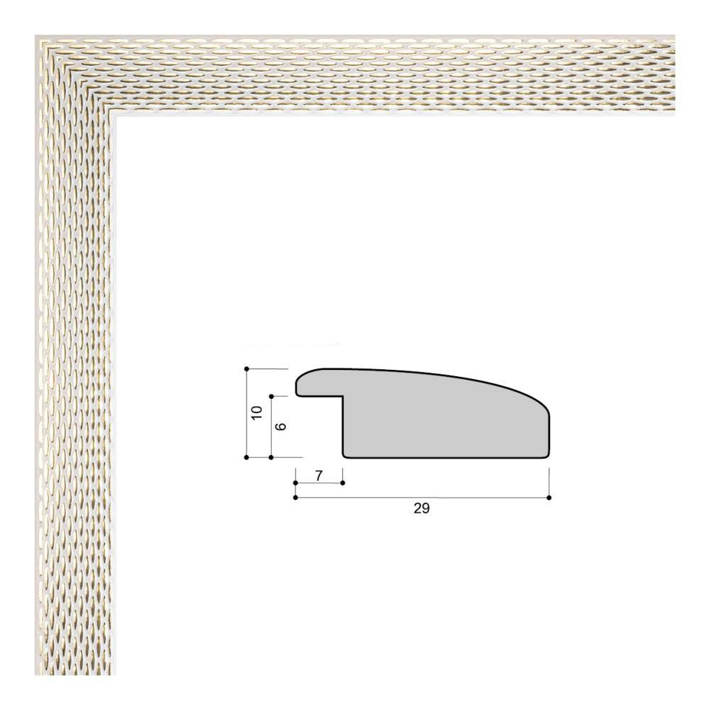 Фоторамка пластиковая 10х15 см, белый, фактура чешуя, арт. 1015.695305