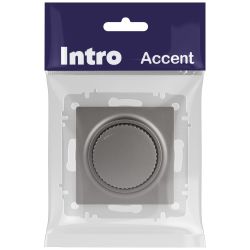 Светорегулятор Intro Accent 6-401-09 поворотный, 600Вт 230В, IP20, СУ, титан
