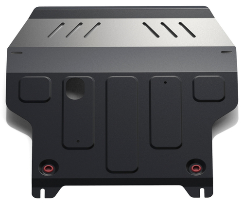 Защита картера и КПП АвтоБроня для Seat Leon I (V - все) 1999-2005/Volkswagen Beetle I (V - все) 1997-2005/Volkswagen Bora (V - все) 1998-2005/Volkswagen Golf IV (V - все) 1997-2004, штампованная, сталь 1.5 мм, с крепежом, 111.05823.1