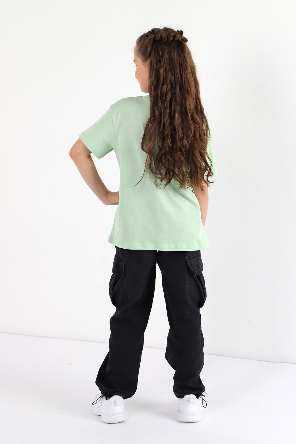 Фуфайка (футболка) для девочки Кэш-1 Виотекс ЗЕЛЁНЫЙ