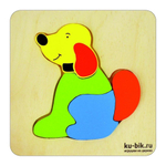 Пазлы деревянные "Собачка" (Алатойс)
