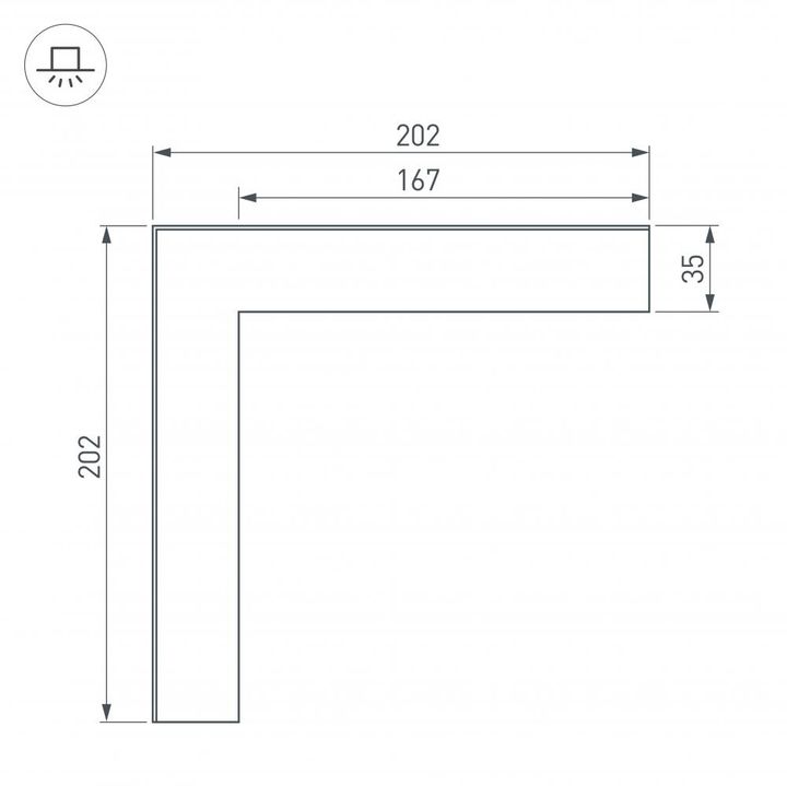 Коннектор L-образный внешний Arlight SL-Linia65-F 030125