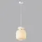 5042/1C PENDANT ODL24 445 белый/белый/металл/стекло/эко.кожа Подвес E27 1*60W JUGI