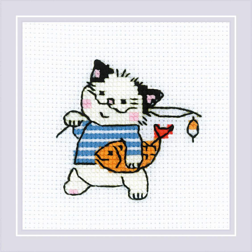 Наименование:	"Котомания. Рыбак"¶Артикул:	№1808¶Каталог:	 Каталог новинок №34¶Нитки:	 шерсть/акрил¶Ц